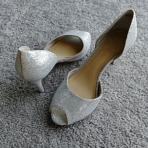 Silver Kate Spade pumps